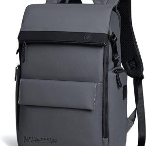 Mochila Cinza De Poliéster Durável